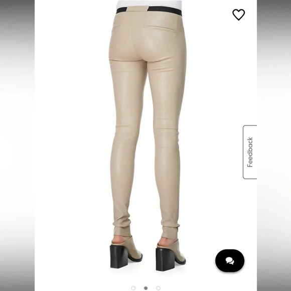 Helmut Lang Leather Ankle Leggings size 4 - Picture 2 of 14